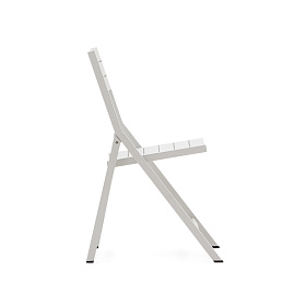 Складной уличный стул Torreta из алюминия с белой отделкой