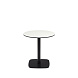 Dina Садовый круглый стол белый на черном металлическом основании Ø 68x70