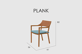 Кресло обеденное Plank RED PULUT