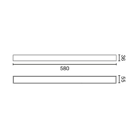 Встраиваемый светильник VIA EVO 580 25W 3000K черный DALI PRISM.