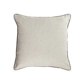 Чехол для подушки Alcara белый с серой каймой 45 x 45 см