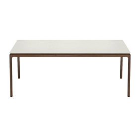 Обеденный стол CALPE 180x90 отделка шпон ореха F, светло-серый матовый лак RAL9002