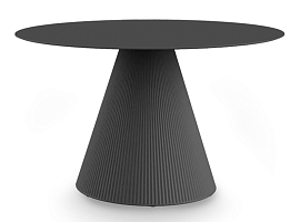 Обеденный стол Gatsby ø50x73cm s50 (столешница 119) black 2002 / solid core Kandia black 7103