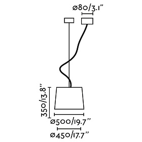 Люстра Gonga черная 1L