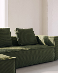 Подушка Blok из вельвета зеленого цвета 50 x 60 см
