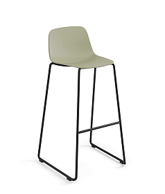 Барный стул Maarten Sled Bar Stool Base пластиковая низкая спинка