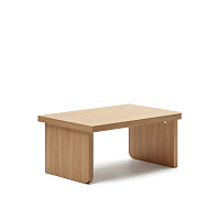 Oaq Журнальный столик из дубового шпона с натуральной отделкой 82 x 60 см