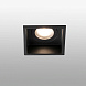 Встраиваемый светильник квадратный Hyde черный GU10 IP44