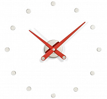 Настенные часы Rodon i 12 красный-хром