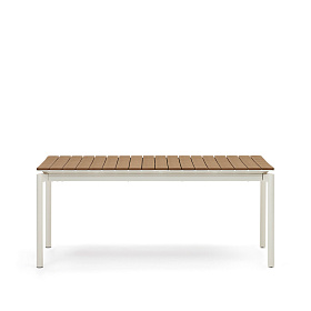 Canyelles Уличный раздвижной стол белый 180 (240) x 100 см