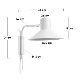 PLASS Настенный светильник металлический белый AA2386R05
