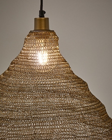 Подвесной светильник Sarraco, металл золотистого цвета