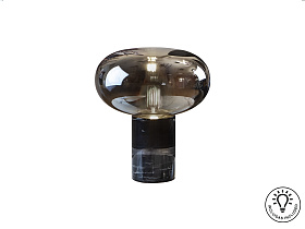 Настольная лампа 1L черный мрамор