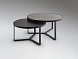 Naira Набор из 2-х приставных столиков серого цвета из меламина