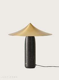 Настольная лампа Kine черный мрамор -  золотой металлический абажур