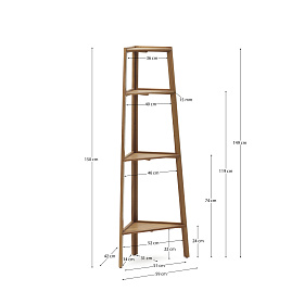 Victora Уличный стеллаж из массива акации 42 x 150 см