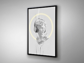 Картина Busto белый LED 80X120