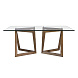 Прямоугольный обеденный стол 1102/DT16038 из дерева и закаленного стекла