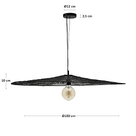 Makai Металлический подвесной светильник с черной отделкой Ø 100 см