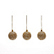 Набор Briam из 3 маленьких золотых декоративных подвесок-шариков