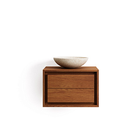 Kenta Мебель для ванной из массива тика с ореховой отделкой, 60 x 45 см