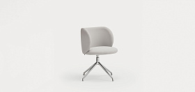 Поворотный стул Mogi хром/ светло-серый
