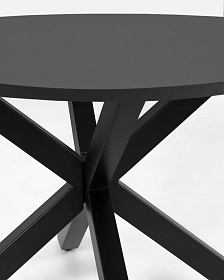 ARYA Круглый Ø 119 cm MDF стол со стальными черными ножками 