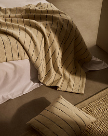 Satisa Комплект из 2 чехлов для подушек цвета экрю в полоску 50 х 50 см