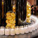 Светодиодная свеча 7,5х10 см, пластик, стекло, парафин, прозрачный