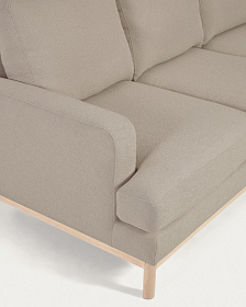 Mihaela 3-местный диван с левым шезлонгом из серого микробукле 264 см