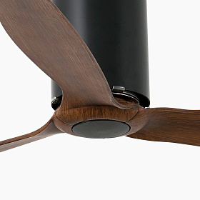 Матово-черный / деревянный потолочный вентилятор Tube Fan