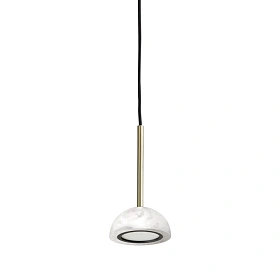 Подвесной светильник Dussa золотой металл / белый мрамор