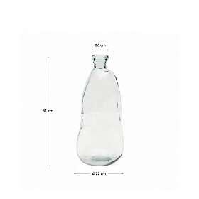 Brenna Ваза из 100 % переработанного прозрачного стекла 51 см