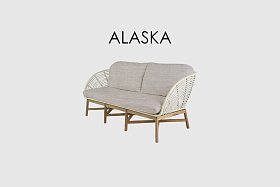 Диван трехместный Alaska NATURAL TEAK