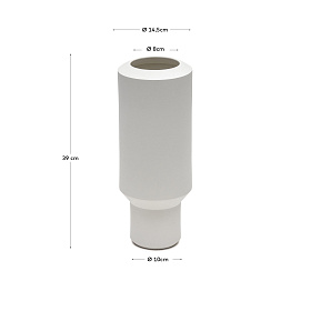 Estartit Большая керамическая ваза белого цвета 39 см