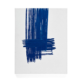 Sagaro Абстрактное полотно в бело-голубых тонах 80 x 100 см