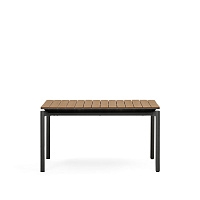Canyelles Уличный раздвижной стол черный 140 (200) x 90 см