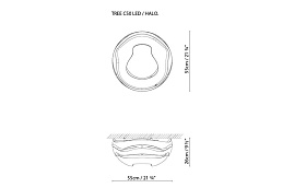 Плафон Tree Series C50 LED черно-золотой