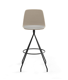 Барный стул Maarten Swivel Bar Stool Base пластиковая высокая спинка с подушкой