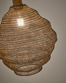 Подвесной светильник Sarraco, металл золотистого цвета Ø 30 см