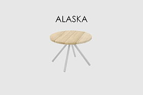 Кофейный столик Alaska TEAK NATURAL- WHITE WASH D60