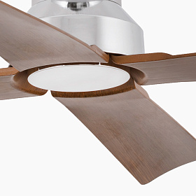 Хромированный потолочный вентилятор Winche LED  с двигателем постоянного тока SMART