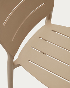 Уличный полубарный стул Morella из бежевого пластика 65 см
