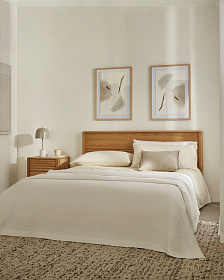 Кровать Lenon из массива дуба и шпона дуба для матраса 180 x 200 см