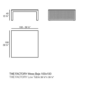 Столик The factory 100x100x40