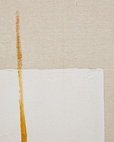 Salin Абстрактная картина с вертикальной льняной полосой 80 х 100 см