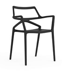 Стул Delta чёрный (Delta chair with armrests)