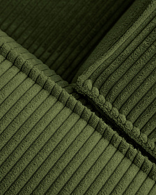 Угловой 4-местный диван Blok из плотного вельвета зеленого цвета 320 х 230 см
