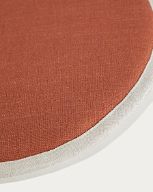 Круглая подушка для стула Prisa терракотовая, 35 см