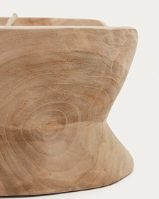 Maelia Свеча в деревянном подсвечнике с натуральной отделкой Ø 20 см